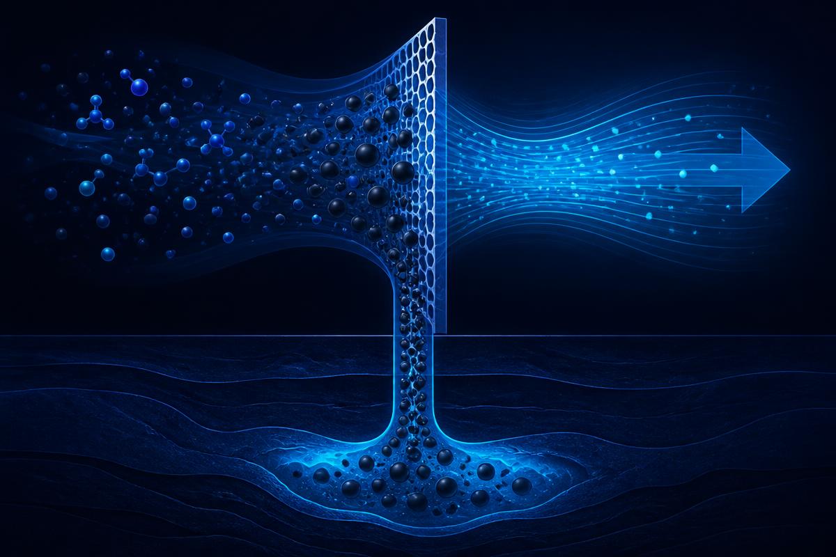 Abstract visualisation of carbon capture technology